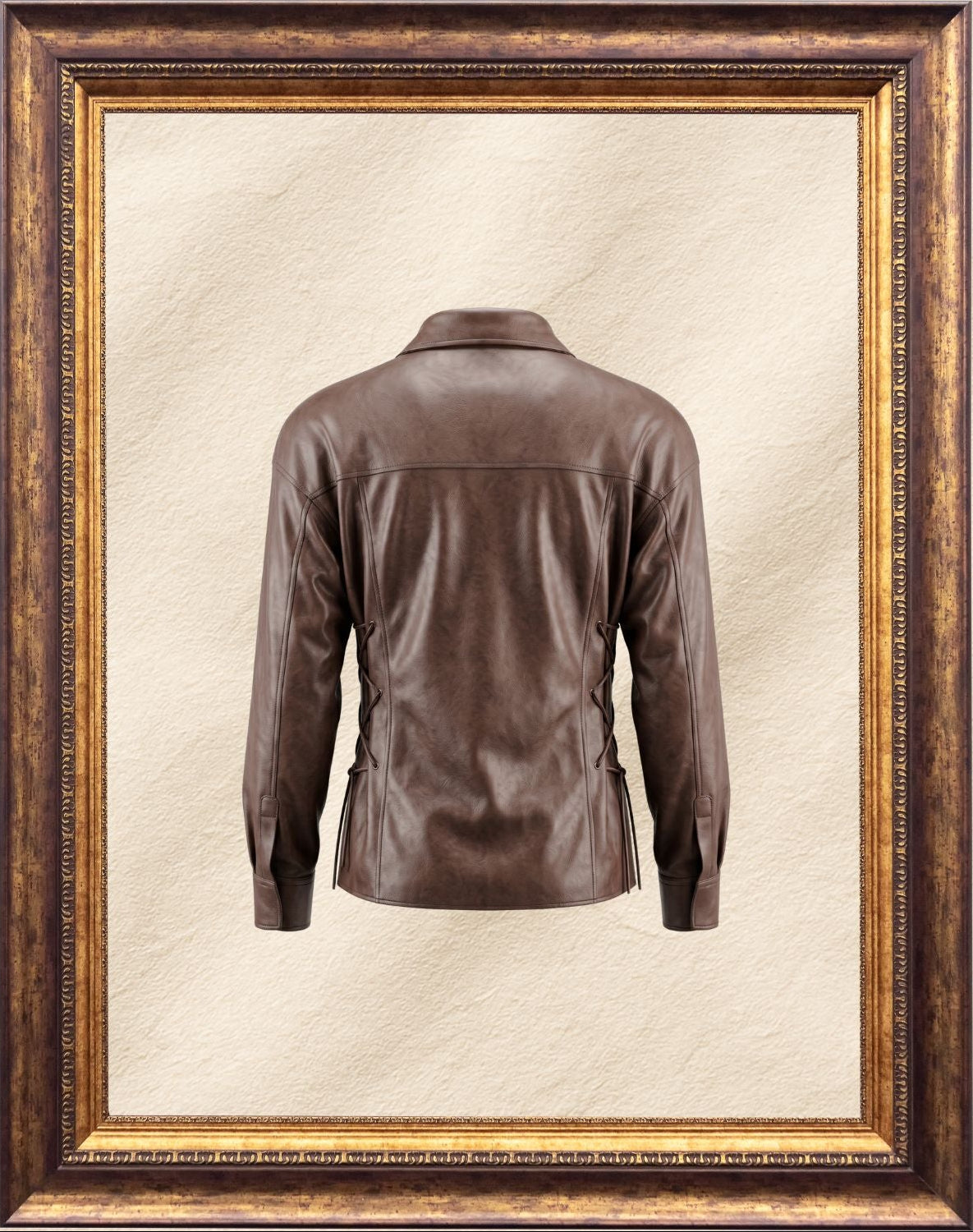Vegan Leather Corset Shirt