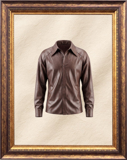 Vegan Leather Corset Shirt