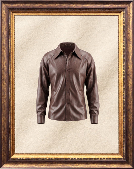 Vegan Leather Corset Shirt