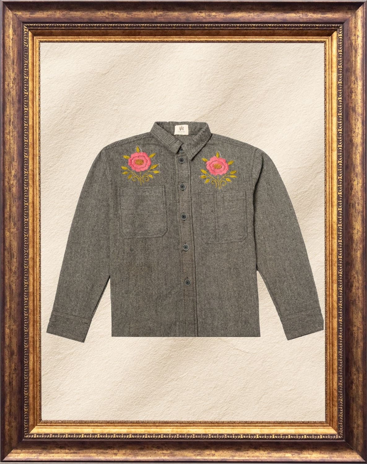 Rose Embroidered Shacket