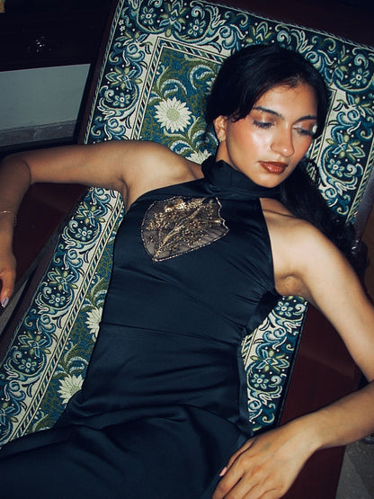 Jharoka Halter Neck Dress