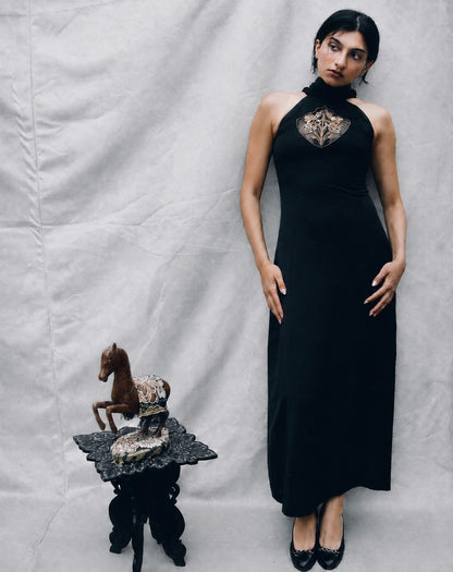 Jharoka Halter Neck Dress