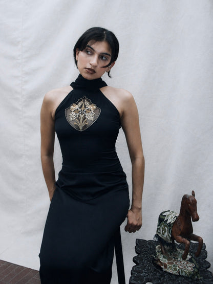 Jharoka Halter Neck Dress