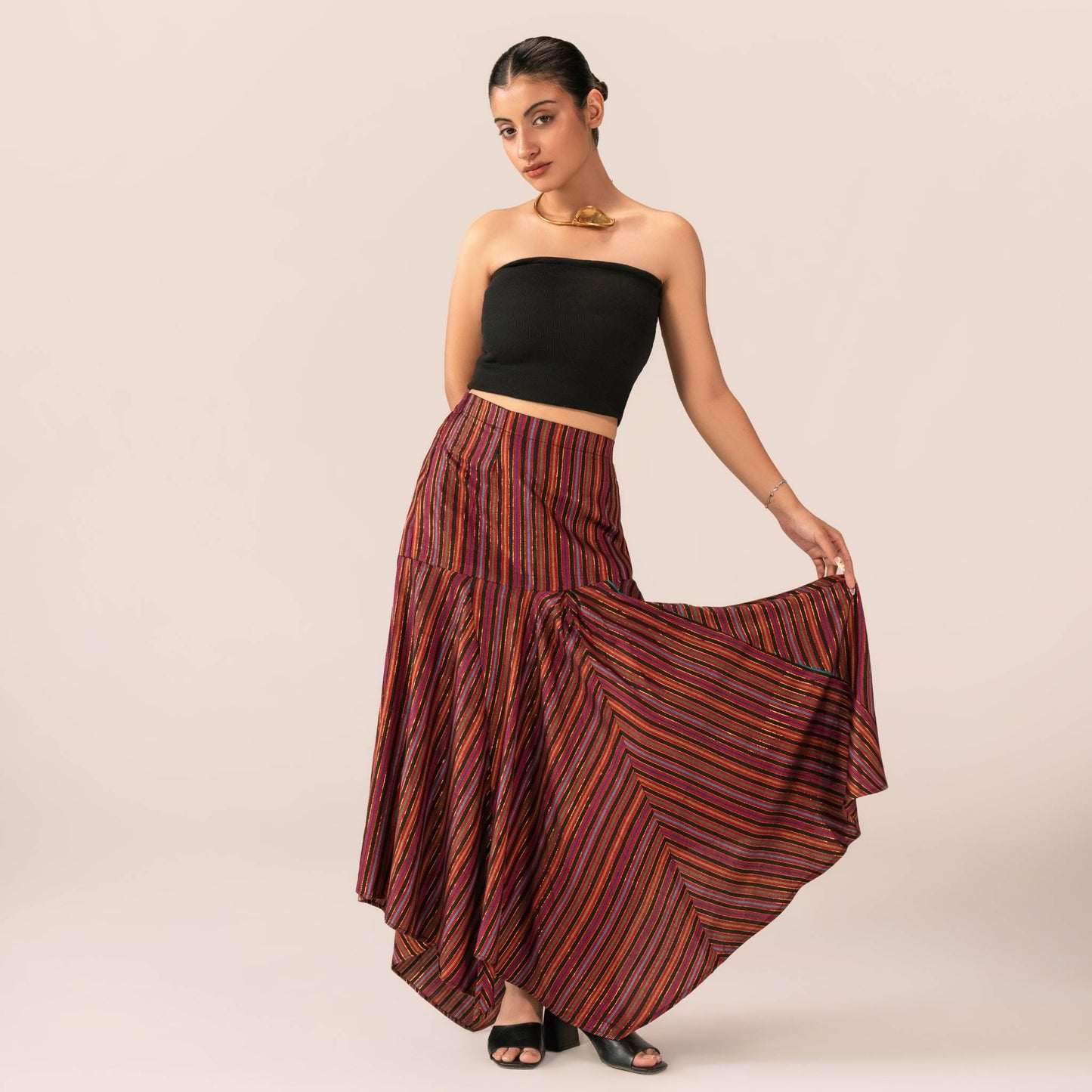 Multi-Panel Dhoti Skirt