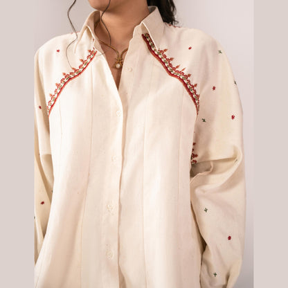 Neelum Embroidered Panel Shirt