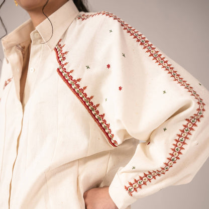 Neelum Embroidered Panel Shirt