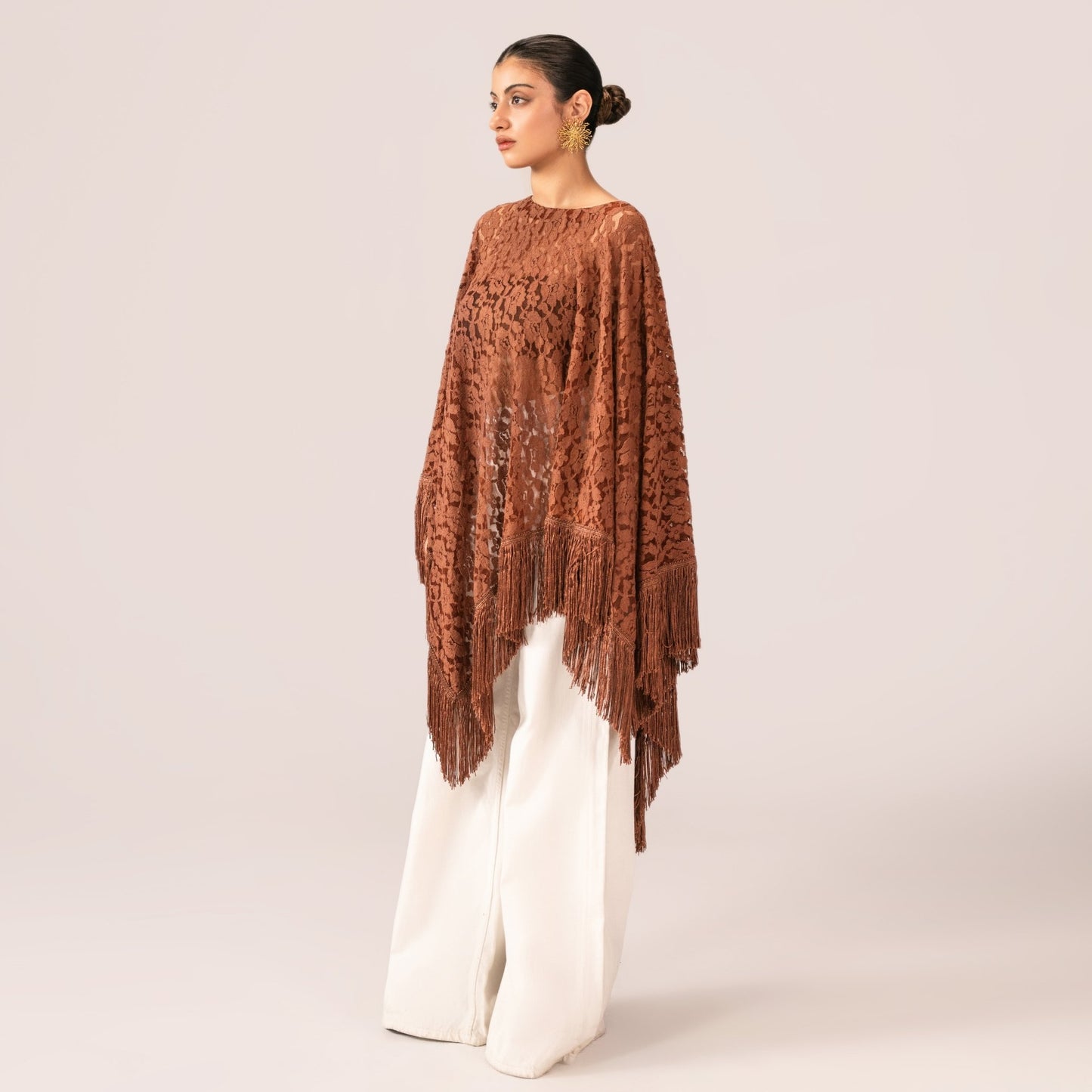 Lace Tassel Poncho