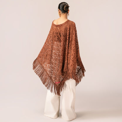 Lace Tassel Poncho