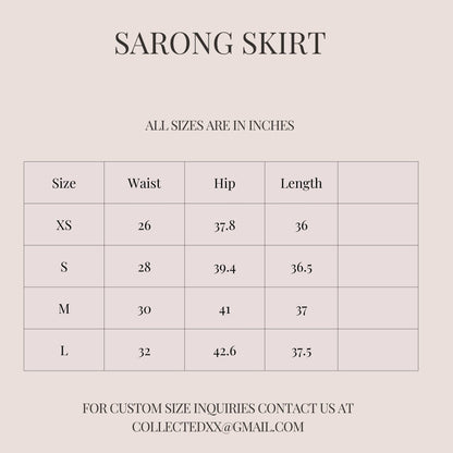 Pineapple Sarong Style Skirt